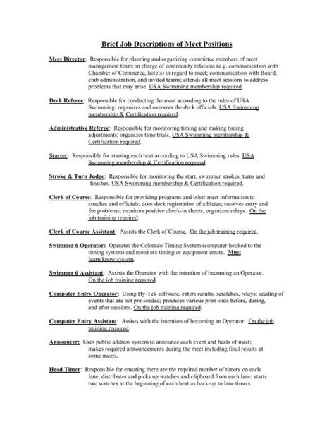 scottsdale job descriptions|Job Descriptions .